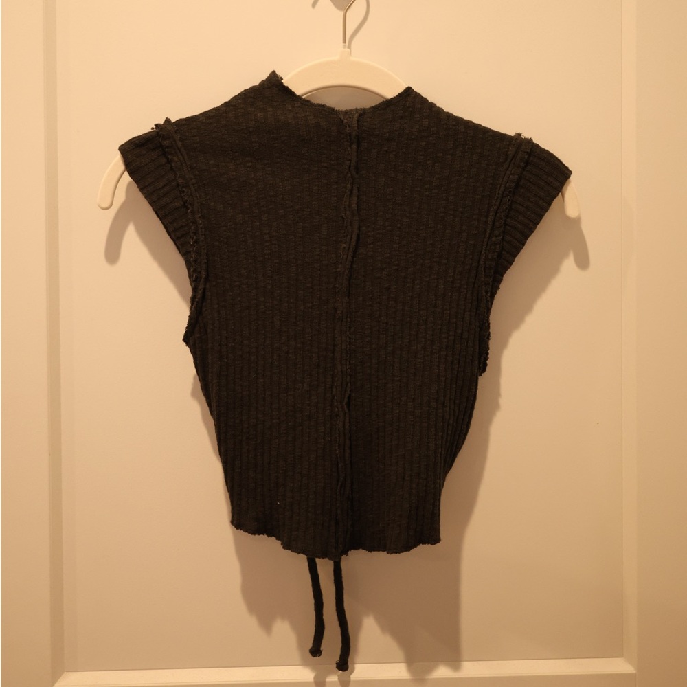 Black urban outfitters open back crop top